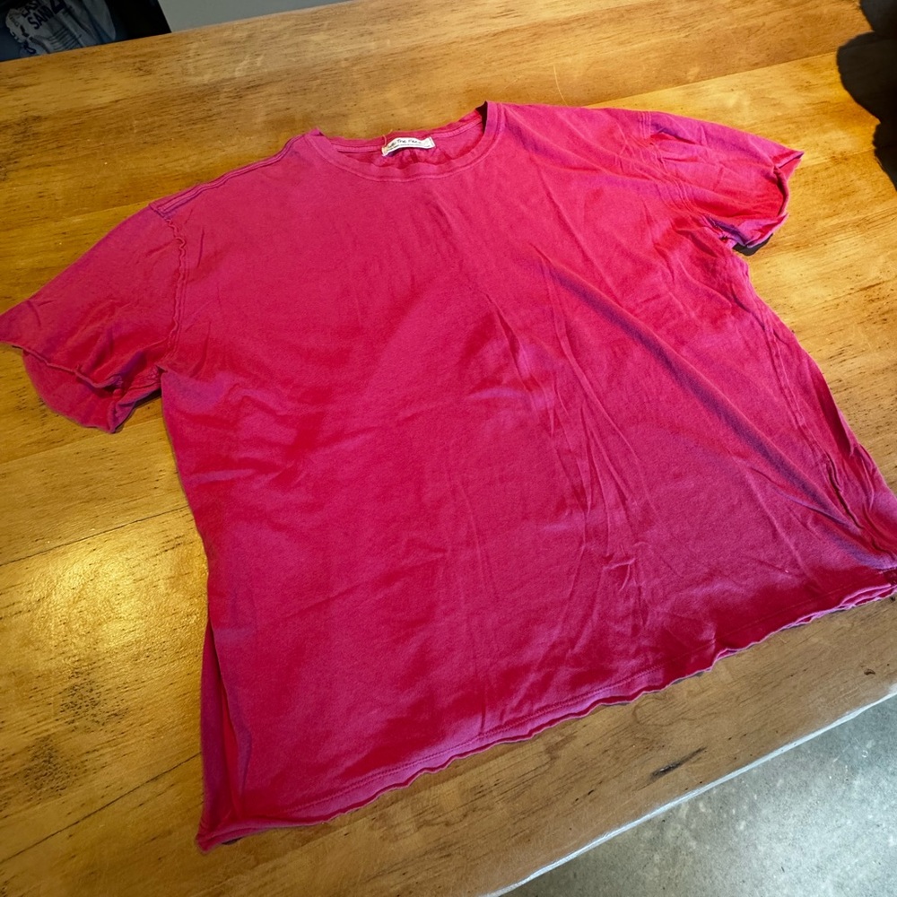 We The Free Nina Short Sleeve Tee in Bright Pink